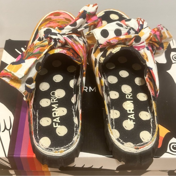 FARM Rio Colorful Patterned Mules - Picture 4 of 7